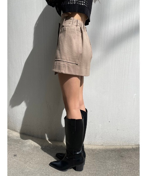 ENVYM（アンビー）の「サイドポケットミニＳＫ（スカート・レディース・ブラック/ベージュ・FREE）」の18枚目の写真