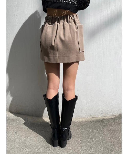 ENVYM（アンビー）の「サイドポケットミニＳＫ（スカート・レディース・ブラック/ベージュ・FREE）」の19枚目の写真