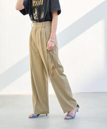 green label relaxing | 【WEB限定】2タック ワイド パンツ -吸水速乾・UVカット・防シワ・ストレッチ・マシンウォッシャブル-(その他パンツ)