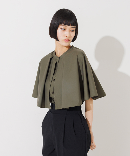 NOMINE（ノミネ）の「ギャザーボリュームカラーブラウス（シャツ/ブラウス・レディース・ホワイト/ブラック/カーキ/その他・フリー）」の4枚目の写真