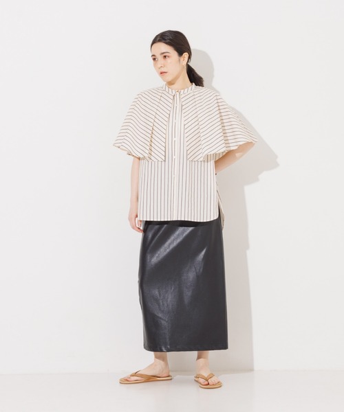 NOMINE（ノミネ）の「ギャザーボリュームカラーブラウス（シャツ/ブラウス・レディース・ホワイト/ブラック/カーキ/その他・フリー）」の16枚目の写真