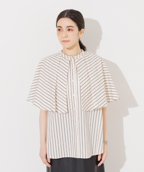 NOMINE（ノミネ）の「ギャザーボリュームカラーブラウス（シャツ/ブラウス・レディース・ホワイト/ブラック/カーキ/その他・フリー）」の8枚目の写真