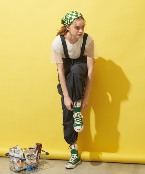 MERLOT(メルロー)の「裾ドロストナイロンカーゴパンツ(カーゴパンツ・レディース・ピンク/ライトブルー/チャコールグレー・FREE)」の13枚目の写真