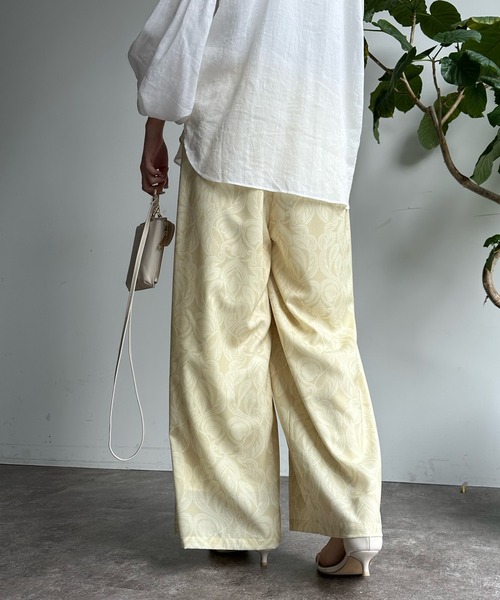 DouDou（ドゥドゥ）の「【WEB限定】オリエンタル柄イージーワイドパンツ（スラックス・レディース・ブラウン/イエロー・FREE）」の20枚目の写真