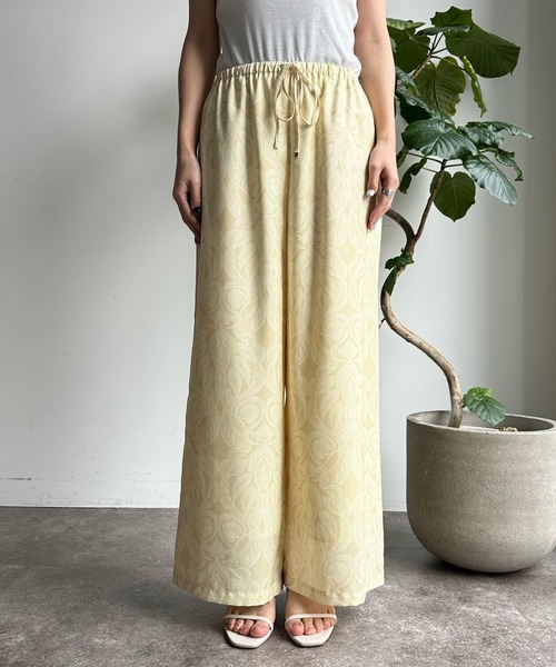 DouDou（ドゥドゥ）の「【WEB限定】オリエンタル柄イージーワイドパンツ（スラックス・レディース・ブラウン/イエロー・FREE）」の21枚目の写真