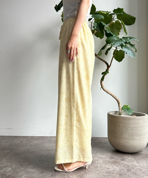 DouDou（ドゥドゥ）の「【WEB限定】オリエンタル柄イージーワイドパンツ（スラックス・レディース・ブラウン/イエロー・FREE）」の22枚目の写真