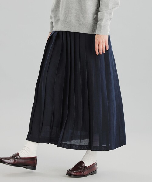 MACKINTOSH PHILOSOPHY（ﾏｯｷﾝﾄｯｼｭ ﾌｨﾛｿﾌｨｰ）の「GREY LABEL クラシカルプリーツスカート（スカート・レディース・ベージュ系その他/ダークネイビー/グリーン系その他7・2）」の3枚目の写真