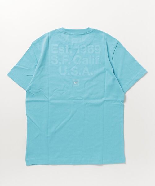 GAP（ギャップ）の「GAP スクエアロゴ Tシャツ(ユニセックス)（Tシャツ/カットソー・メンズ・パープル系その他/ターコイズブルー/ブラック/グリーン/ホワイト/イエロー・L/M/XL/S/XS）」の16枚目の写真