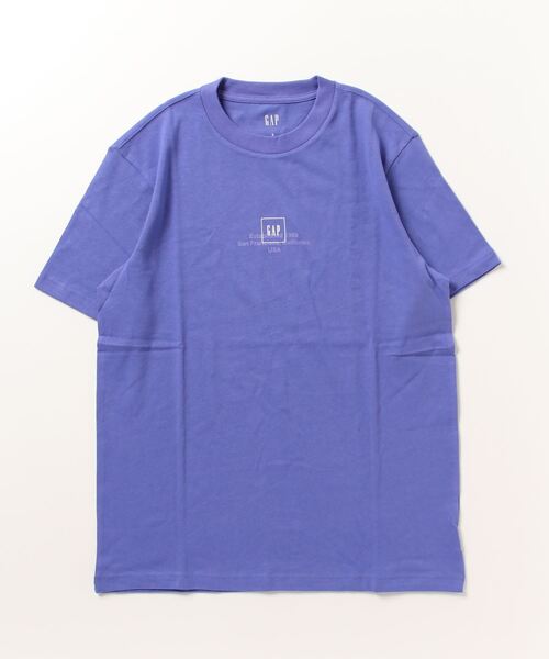 GAP（ギャップ）の「GAP スクエアロゴ Tシャツ(ユニセックス)（Tシャツ/カットソー・メンズ・パープル系その他/ターコイズブルー/ブラック/グリーン/ホワイト/イエロー・L/M/XL/S/XS）」の21枚目の写真