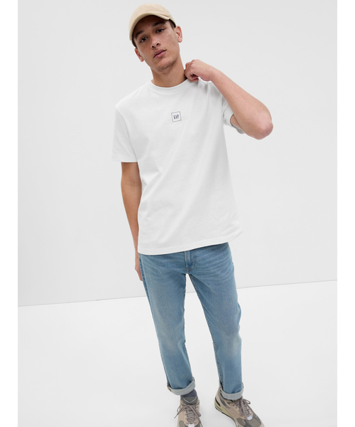 GAP（ギャップ）の「GAP スクエアロゴ Tシャツ(ユニセックス)（Tシャツ/カットソー・メンズ・パープル系その他/ターコイズブルー/ブラック/グリーン/ホワイト/イエロー・L/M/XL/S/XS）」の11枚目の写真