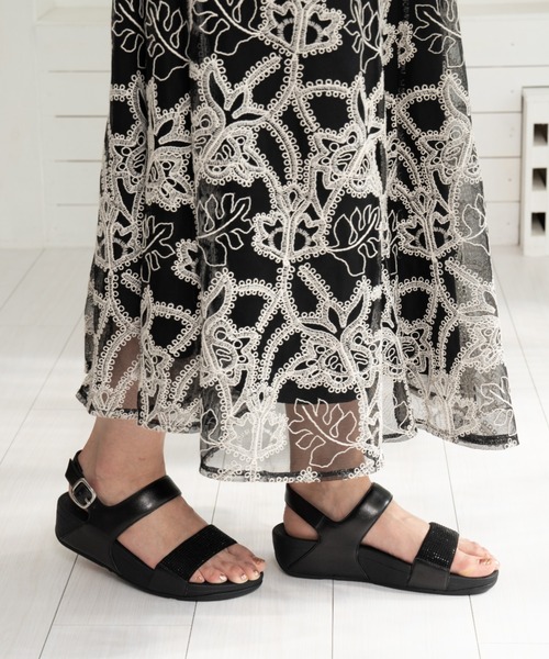 フィットフロップルルパックストラップサンダルUS7グリッターラメ FitFlop fitflop LULU マルチトーナル グリッター バック