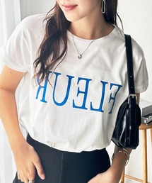 フレンチスリーブプリントロゴＴシャツ