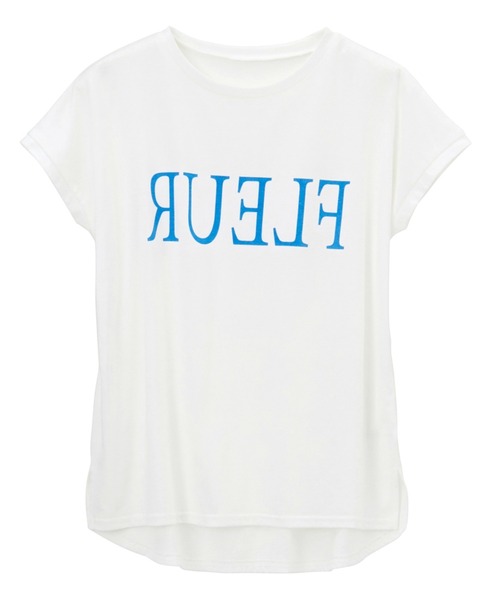 GeeRA（ジーラ）の「フレンチスリーブプリントロゴＴシャツ（Tシャツ/カットソー・レディース・ブラック/ホワイト系その他/チャコール/ホワイト・MEDIUM/X-LARGE/SMALL/LARGE）」の10枚目の写真