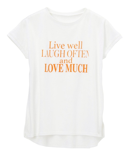 GeeRA（ジーラ）の「フレンチスリーブプリントロゴＴシャツ（Tシャツ/カットソー・レディース・ブラック/ホワイト系その他/チャコール/ホワイト・MEDIUM/X-LARGE/SMALL/LARGE）」の11枚目の写真