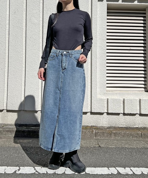 Jewelobe（ジュエローブ）の「クルーネックハイレグボディスーツ（Tシャツ/カットソー・レディース・ブラック/杢グレー/ホワイト・FREE）」の22枚目の写真