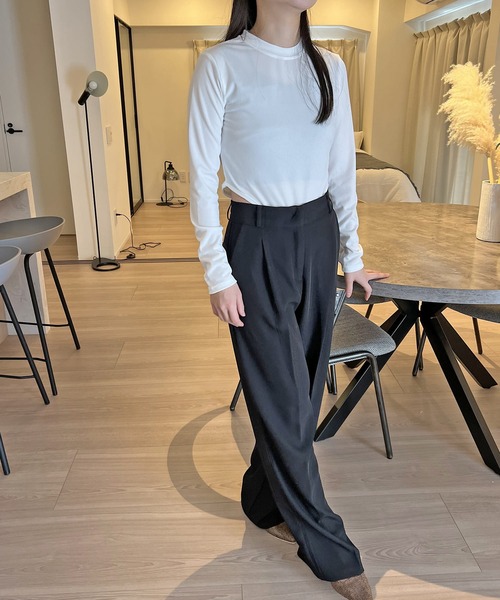 Jewelobe（ジュエローブ）の「クルーネックハイレグボディスーツ（Tシャツ/カットソー・レディース・ブラック/杢グレー/ホワイト・FREE）」の20枚目の写真