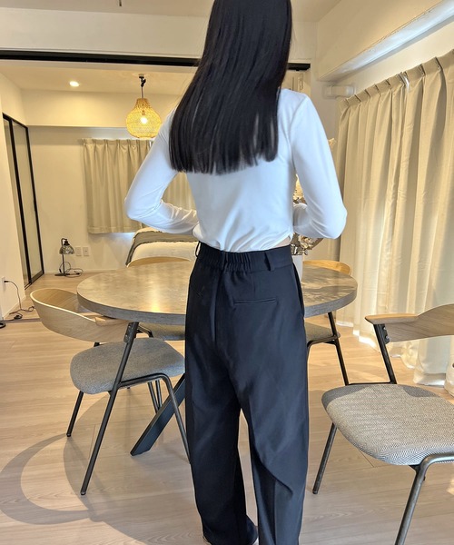 Jewelobe（ジュエローブ）の「クルーネックハイレグボディスーツ（Tシャツ/カットソー・レディース・ブラック/杢グレー/ホワイト・FREE）」の21枚目の写真