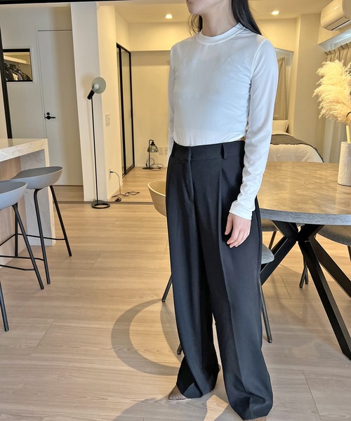 Jewelobe（ジュエローブ）の「クルーネックハイレグボディスーツ（Tシャツ/カットソー・レディース・ブラック/杢グレー/ホワイト・FREE）」の15枚目の写真