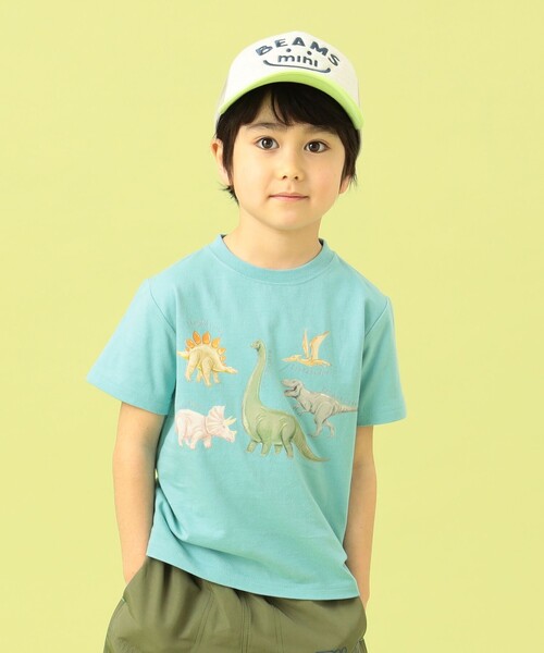 BEAMS mini(ビームスミニ)の「BEAMS mini / ダイナソー Tシャツ 23SS(90~150cm)(Tシャツ/カットソー・キッズ・ブルー系その他4/グリーン系その他2/ベージュ・90/100/110/120/130/140/150)」の8枚目の写真