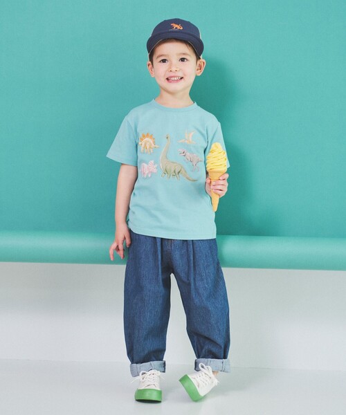 BEAMS mini(ビームスミニ)の「BEAMS mini / ダイナソー Tシャツ 23SS(90~150cm)(Tシャツ/カットソー・キッズ・ブルー系その他4/グリーン系その他2/ベージュ・90/100/110/120/130/140/150)」の10枚目の写真