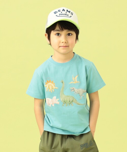 BEAMS mini(ビームスミニ)の「BEAMS mini / ダイナソー Tシャツ 23SS(90~150cm)(Tシャツ/カットソー・キッズ・ブルー系その他4/グリーン系その他2/ベージュ・90/100/110/120/130/140/150)」の3枚目の写真