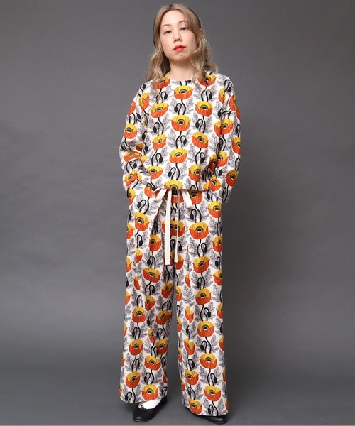 美品　peu pres プープレ デイジープリント 後ろあきブラウス peu pres（プープレ）の「いちごボーダー 後ろあきブラウス