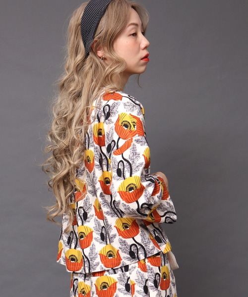 peu pres（プープレ）の「ひなげしプリント 後ろあきBL（シャツ 