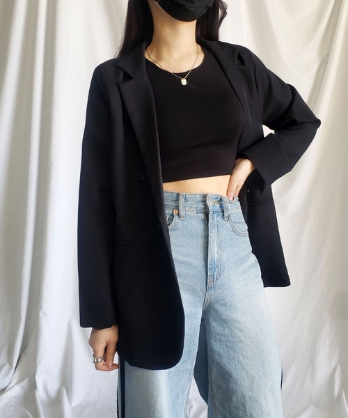 me+em select（ミームセレクト）の「※※【 カップ付き 】カットアウトバッククロスアメスリショートタンクトップ（タンクトップ・レディース・グレー/ブラック/グリーン/ホワイト/ベージュ・FREE）」の8枚目の写真