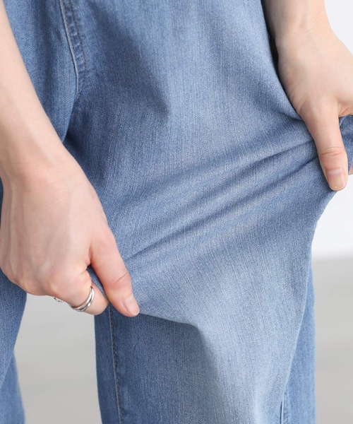 n'OrLABEL（ノアールレーベル）の「【機能素材】『デニムジョガーパンツ』（デニムパンツ・レディース・ネイビー/インディゴブルー/ブルー・1/2）」の16枚目の写真