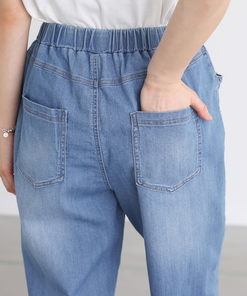 n'OrLABEL（ノアールレーベル）の「【機能素材】『デニムジョガーパンツ』（デニムパンツ・レディース・ネイビー/インディゴブルー/ブルー・1/2）」の17枚目の写真