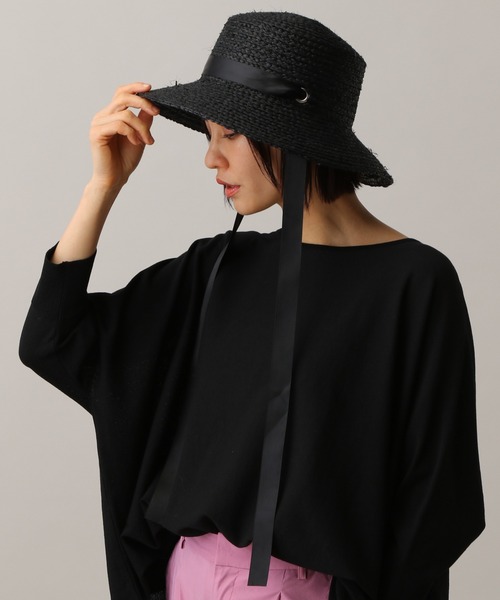 BARNYARDSTORM（バンヤードストーム）の「ラフィアリボンハット（ハット・レディース・ナチュラル/ブラック・FREE）」の2枚目の写真