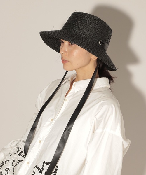 BARNYARDSTORM（バンヤードストーム）の「ラフィアリボンハット（ハット・レディース・ナチュラル/ブラック・FREE）」の11枚目の写真