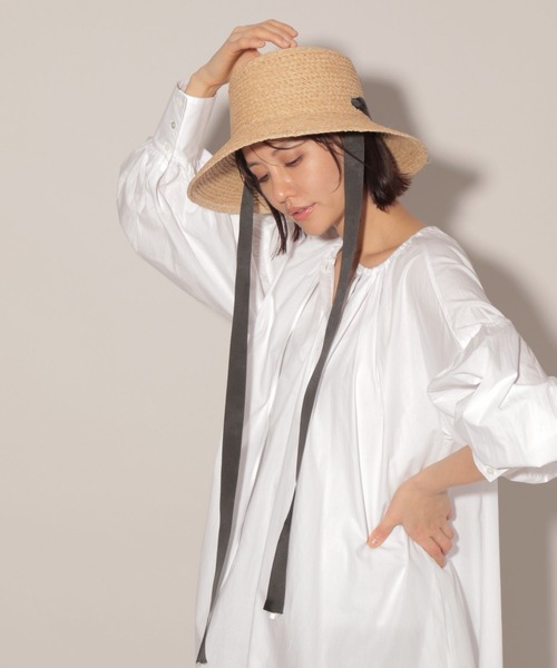 BARNYARDSTORM（バンヤードストーム）の「ラフィアリボンハット（ハット・レディース・ナチュラル/ブラック・FREE）」の6枚目の写真