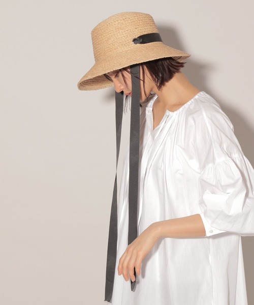 BARNYARDSTORM（バンヤードストーム）の「ラフィアリボンハット（ハット・レディース・ナチュラル/ブラック・FREE）」の7枚目の写真