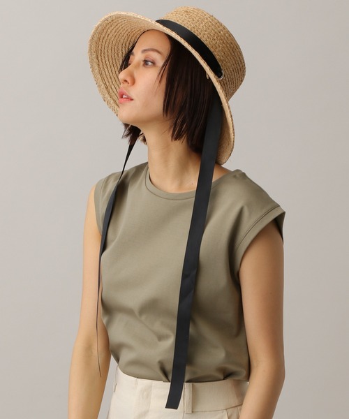 BARNYARDSTORM（バンヤードストーム）の「ラフィアリボンハット（ハット・レディース・ナチュラル/ブラック・FREE）」の5枚目の写真