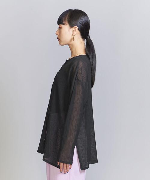 ビューティーアンドユース　クレープ クルーネックカーディガン UNITED ARROWS LTD. OUTLET｜クレープ クルーネックカーディガン