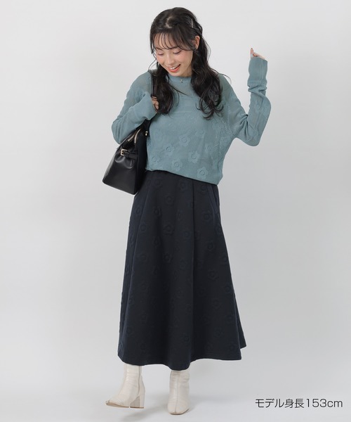 マリークワント MARY QUANT メッシュニット プルオーバー （ブルー） マリークワント MARY QUANT メッシュニット プルオーバー