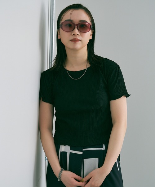 Zoff(ゾフ)の「【Web限定】オーバル型 サングラス | 紫外線対策(サングラス・レディース・オリーブ/ブラウン/ピンク・FREE)」の13枚目の写真