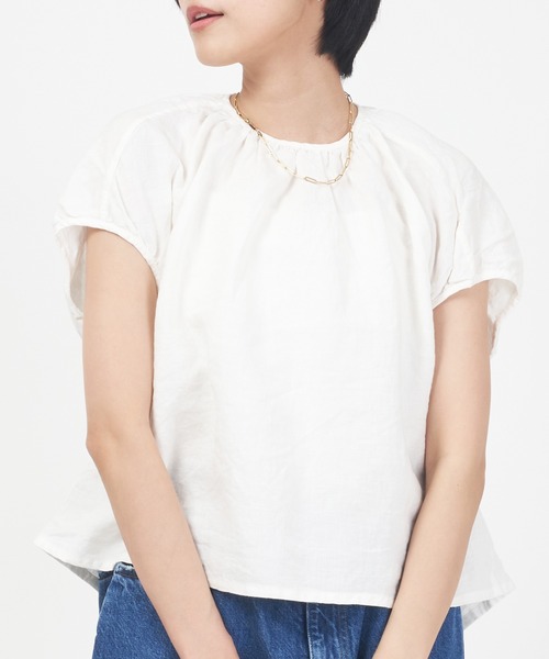 ORCIVAL（オーシバル）の「SHORT SLEEVE PULLOVER（シャツ/ブラウス・レディース・オフホワイト/ネイビー/チャコール/グリーン・1）」の11枚目の写真