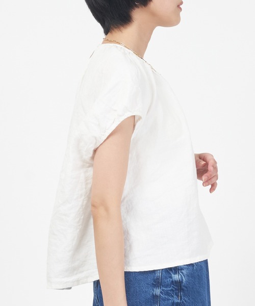 ORCIVAL（オーシバル）の「SHORT SLEEVE PULLOVER（シャツ/ブラウス・レディース・オフホワイト/ネイビー/チャコール/グリーン・1）」の6枚目の写真