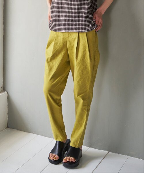 LBC(エルビーシー)の「リネン混ストレッチテーパードパンツ(その他パンツ・レディース・チャコールグレー/オフホワイト/イエロー/ブルー・S/M/L)」の5枚目の写真