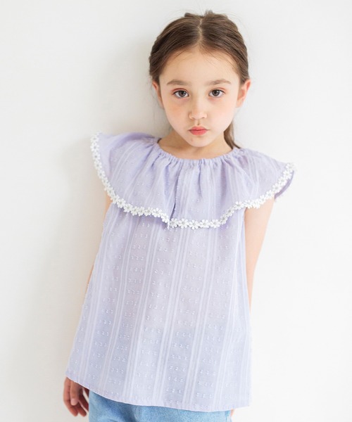 BRANSHES（ブランシェス）の「【プチレディ】【女児ペア】ブラウス（シャツ/ブラウス・キッズ・オフホワイト/ラベンダー/ライトグリーン・150/140/120/130/90/100/110）」の3枚目の写真