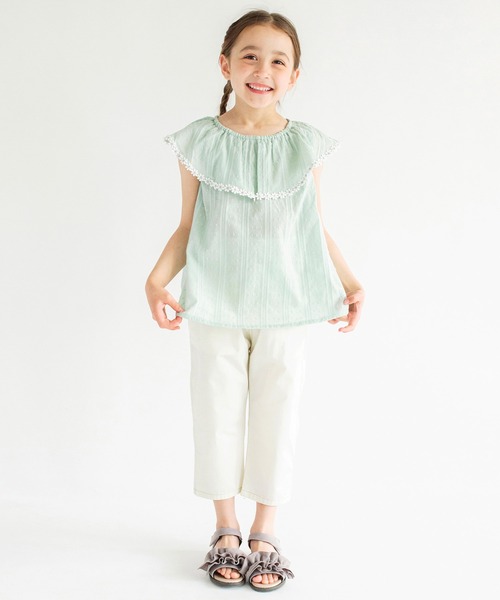 BRANSHES（ブランシェス）の「【プチレディ】【女児ペア】ブラウス（シャツ/ブラウス・キッズ・オフホワイト/ラベンダー/ライトグリーン・150/140/120/130/90/100/110）」の7枚目の写真