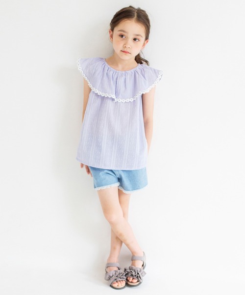 BRANSHES（ブランシェス）の「【プチレディ】【女児ペア】ブラウス（シャツ/ブラウス・キッズ・オフホワイト/ラベンダー/ライトグリーン・150/140/120/130/90/100/110）」の10枚目の写真