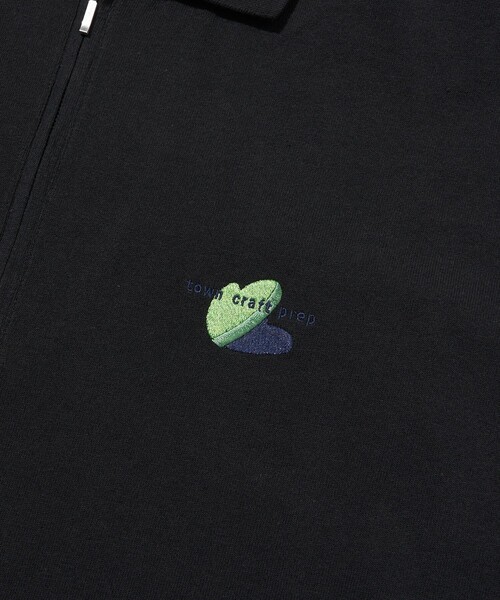 TOWNCRAFT（タウンクラフト）の「Towncraft PREP/タウンクラフトプレップ カクテル ハーフジップ 半袖Tシャツ 刺繍カットソー/Cocktail half zip SS Tee（Tシャツ/カットソー・メンズ・ホワイト/チャコールグレー/グレー/ブラック・LARGE/SMALL/MEDIUM）」の6枚目の写真