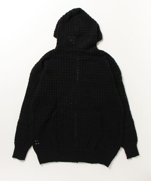KOM メッシュ編み ブラックパーカー ARULE（アリュール）の「A'GEM/9 × .kom『ARULE/アルール