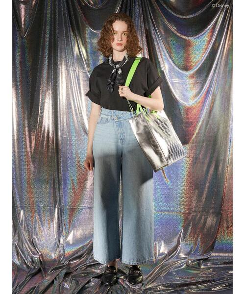 Disney(ディズニー)の「Mickey/Silver Tote Bag(トートバッグ・レディース・ピンク/グリーン・FREE)」の10枚目の写真