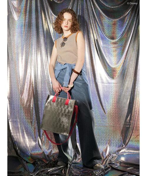 Disney(ディズニー)の「Mickey/Silver Tote Bag(トートバッグ・レディース・ピンク/グリーン・FREE)」の14枚目の写真