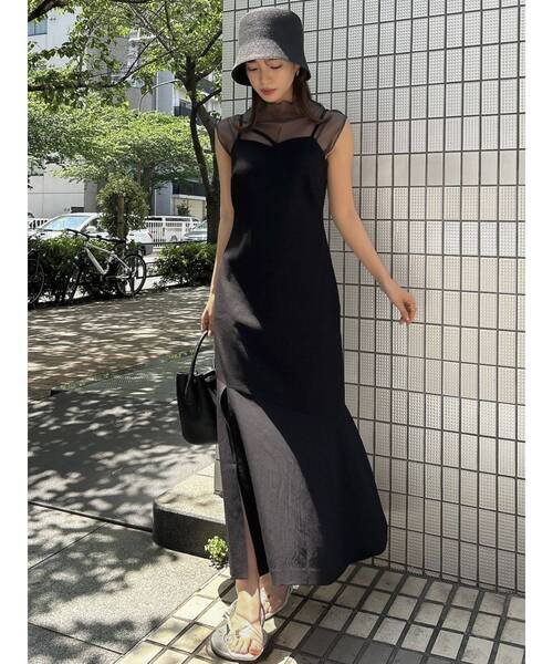 dazzlin（ダズリン）の「チュールシアーフレンチスリーブトップス（Tシャツ/カットソー・レディース・ブラック/ピンク/アイボリー・FREE）」の18枚目の写真