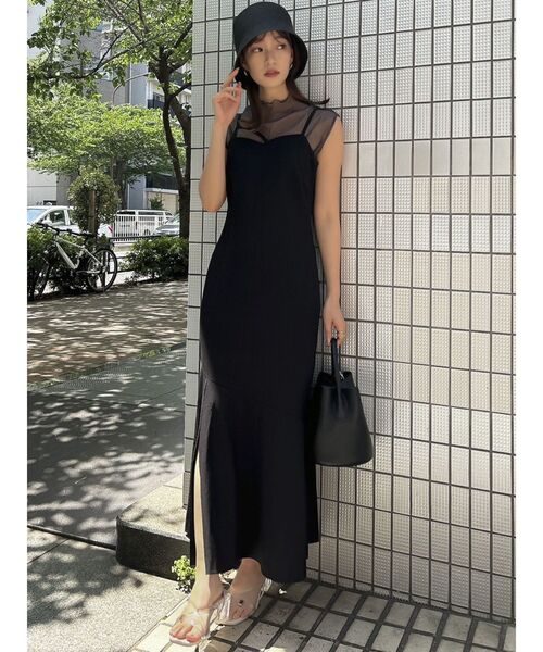 dazzlin（ダズリン）の「チュールシアーフレンチスリーブトップス（Tシャツ/カットソー・レディース・ブラック/ピンク/アイボリー・FREE）」の12枚目の写真